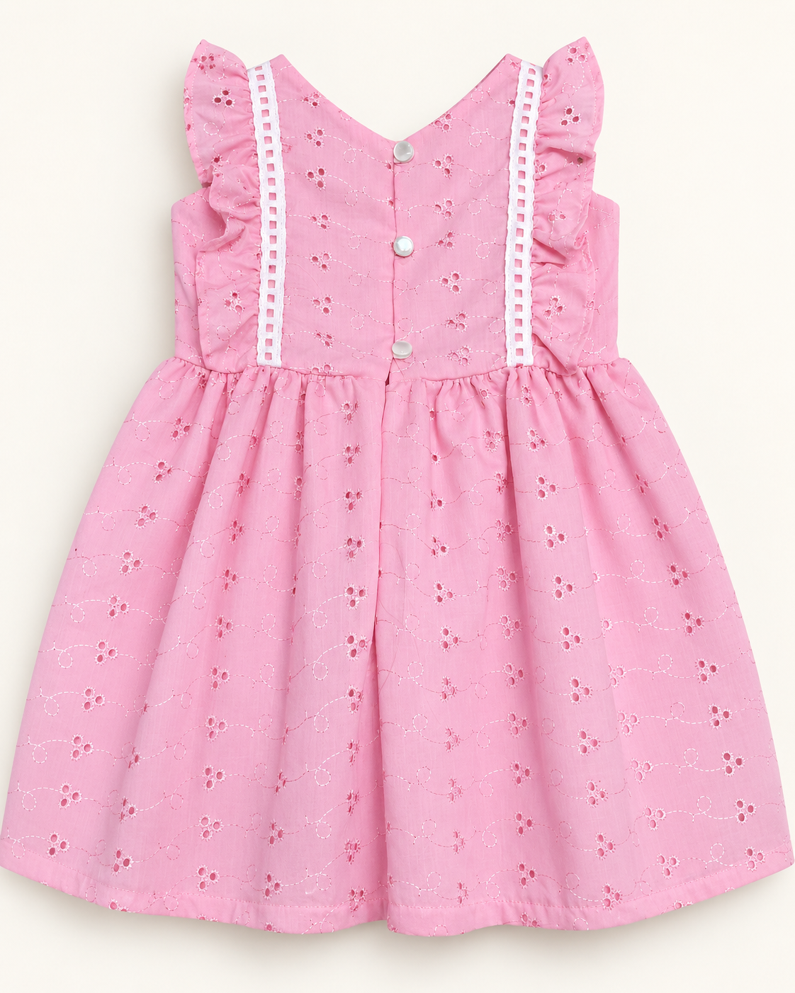 Vestido Infantil Encanto Rosa com Babados - foto 2